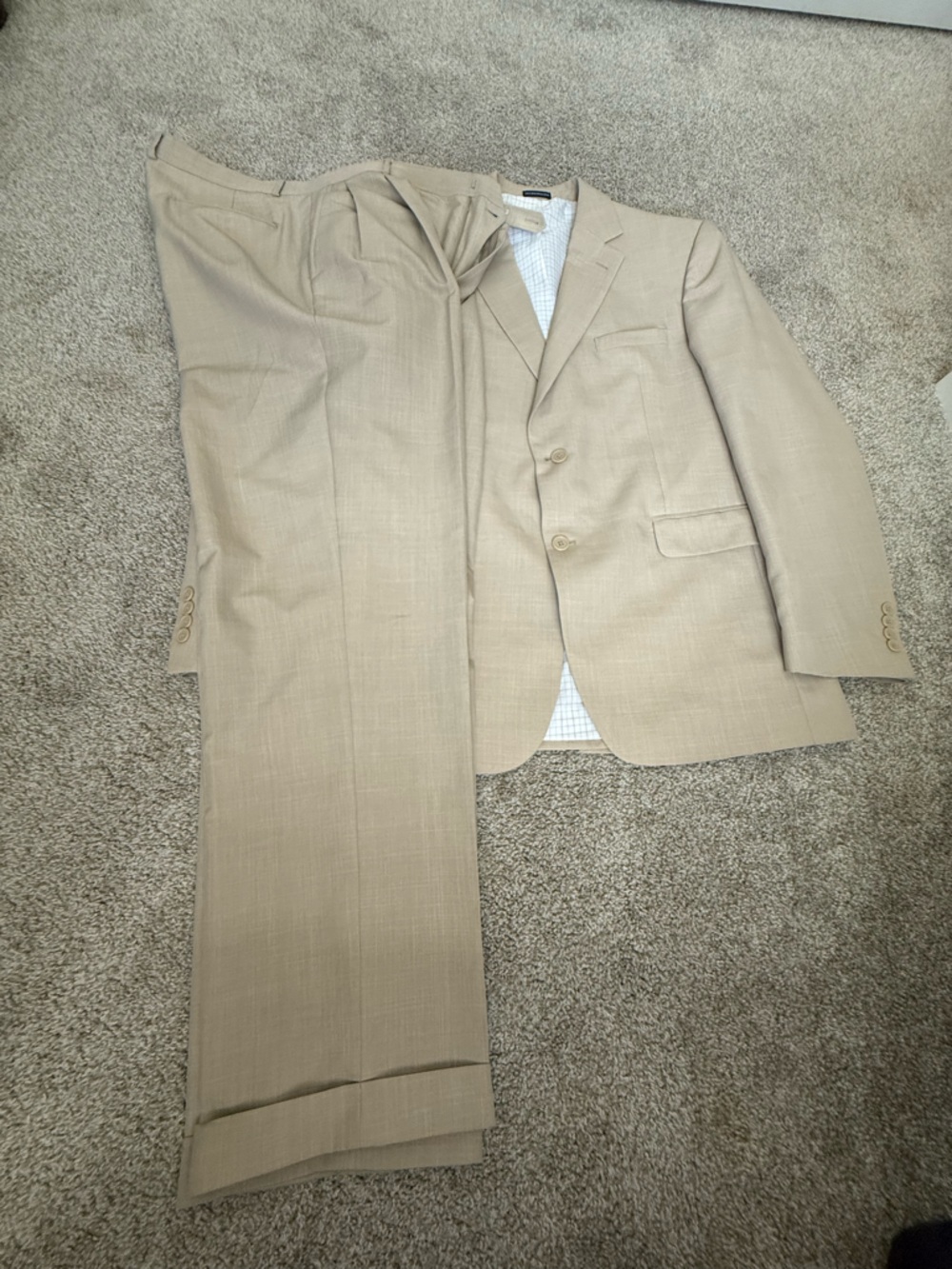 Stafford Light Tan Two-Button Suit